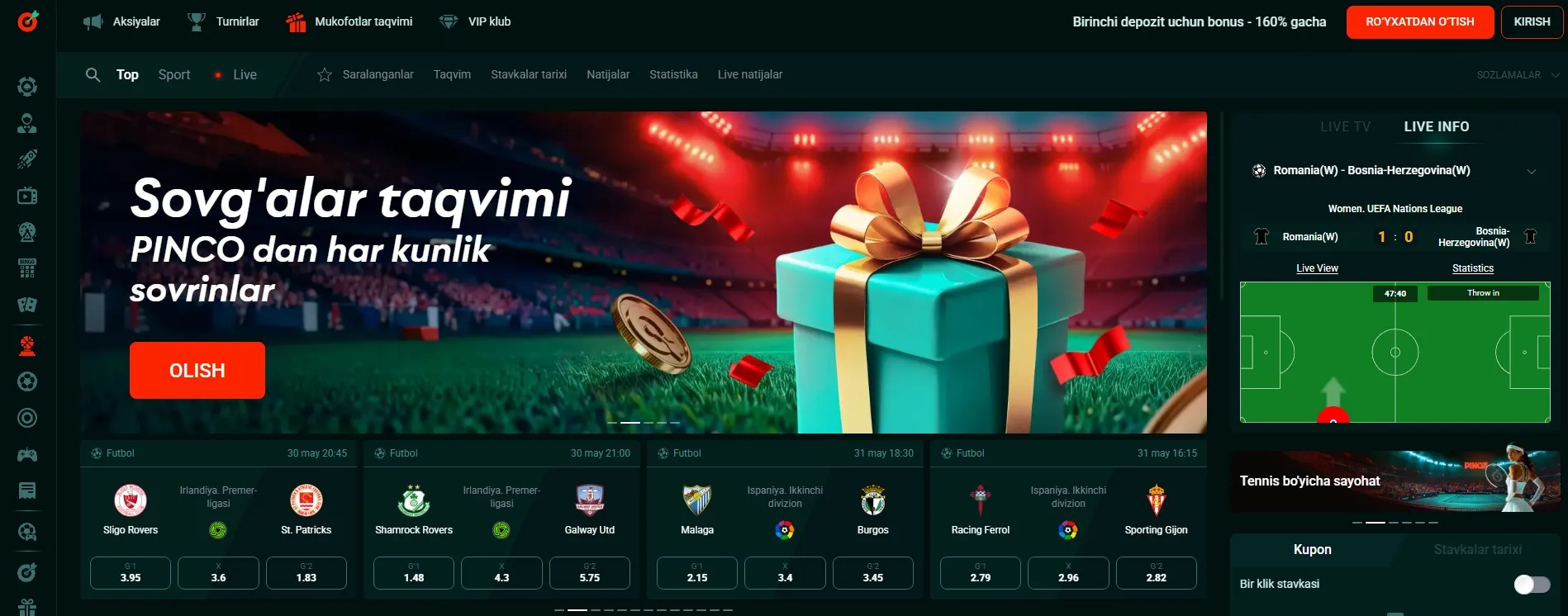 Pinco Casino App: 2025-yilda O‘zbekistonda Eng Oson Yuklab Olish va O‘ynash Yo‘li!