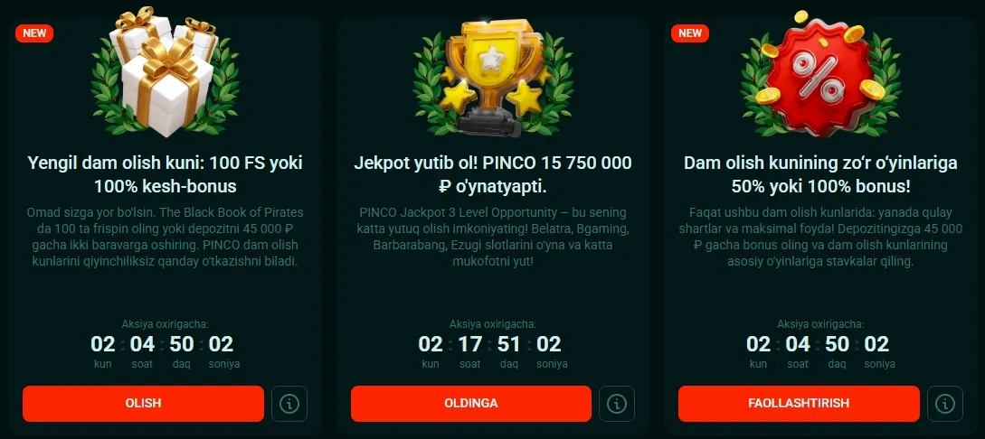 Pinco Casino Ilovasining Eng Jozibador Jihatlari: Nimalar Sizni Kutmoqda?